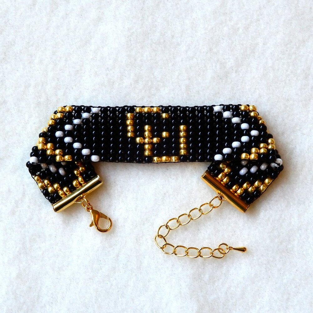 Colorado bead bracelet, handmade, adjustable length, gameday